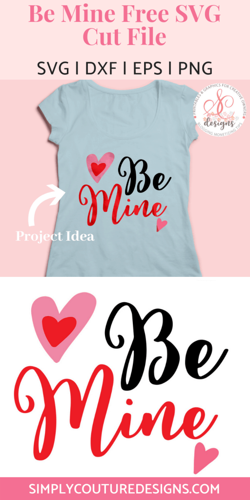 Be Mine Valentine's Day Free SVG File