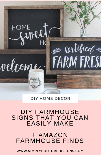 DIY Farmhouse signs that are easy to make. #diyfarmhousehomedecor #diyfarmhousesign #diyhomedecor #farmhousesigns #farmhousehomedecor
