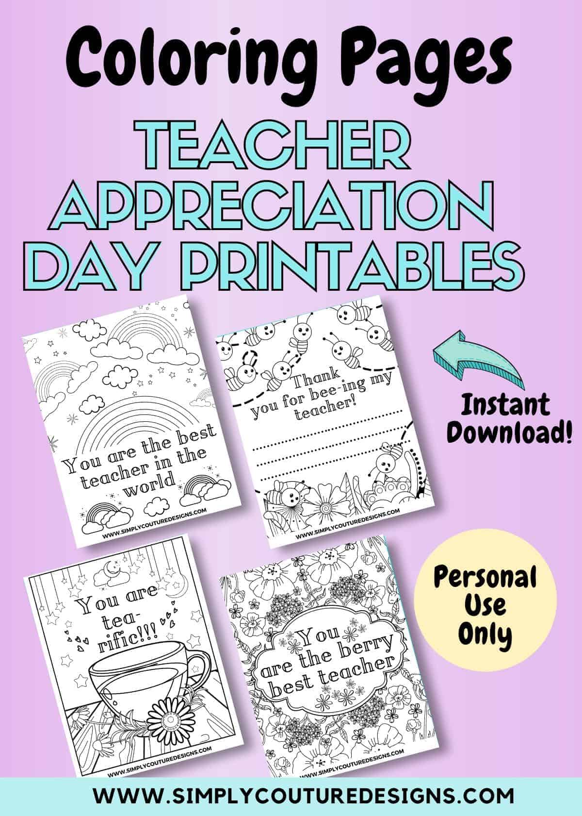Teacher appreciation day coloring page printables #teacherappreciation #coloringpages #coloringpage #printables