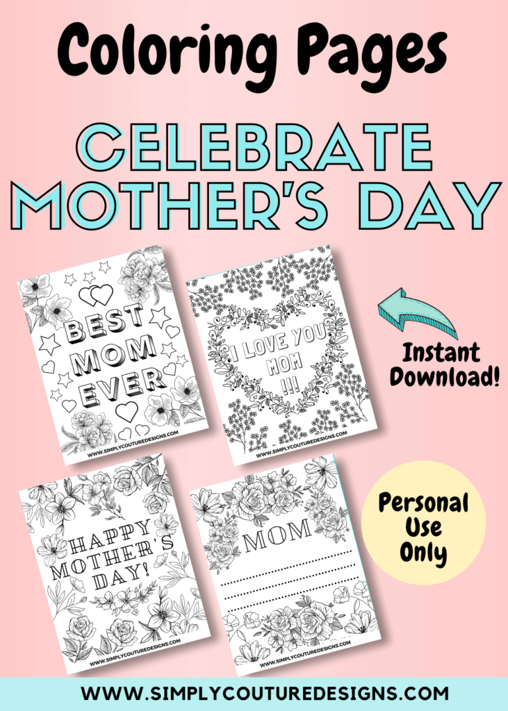 Mother's Day coloring page printables #mothersday #coloringpages #coloringpage #printables